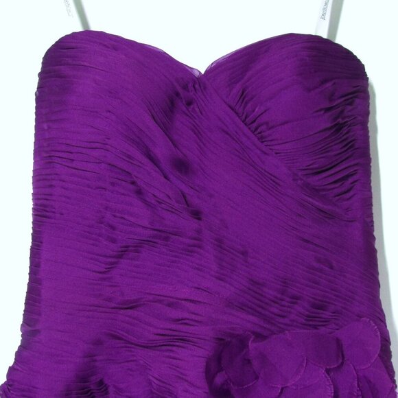 TONY BOWLS 8 STRAPLESS Ruffle Whimsigoth Fairy PROM Party Purple Romantic Dress - Picture 2 of 11